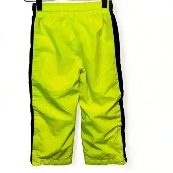 OshKosh B'gosh Kids Track Pants Size 4T Neon Yellow Elastic Waist - Picture 2 of 3